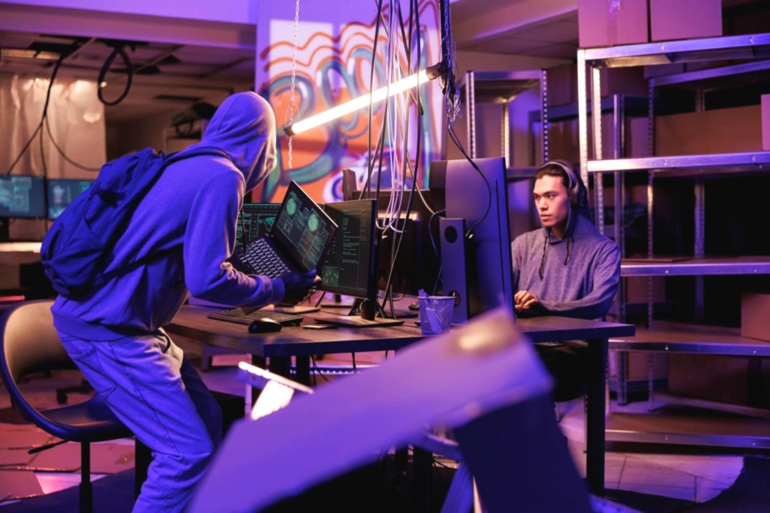 DevOps workspace showing modern infrastructure tools and monitoring dashboards